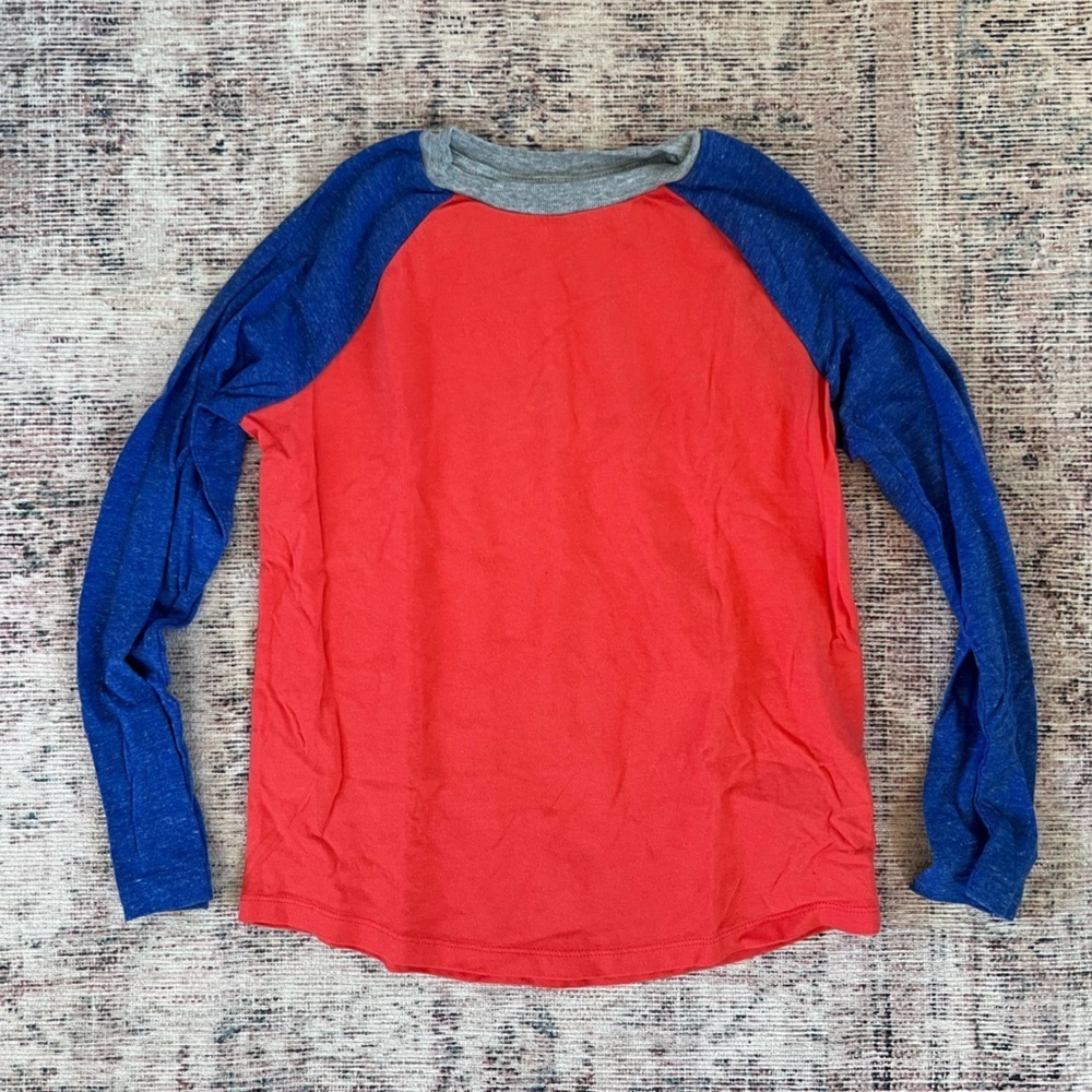Old Navy Blue and Orange Long Sleeve Tee